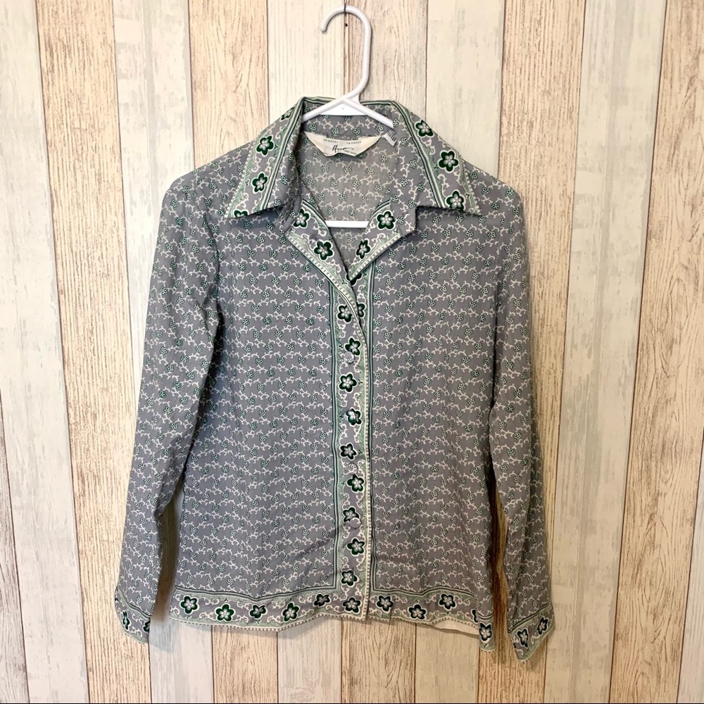 Vintage 1970s Floral Blouse
